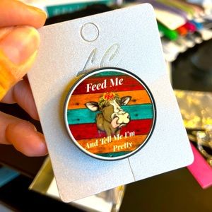 Phone pop socket holder cute cow